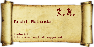 Krahl Melinda névjegykártya