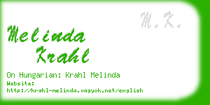 melinda krahl business card